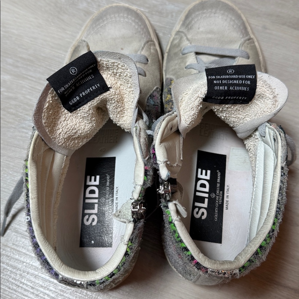 Golden Goose slide rainbow high top sneakers size 40 - Picture 6 of 14